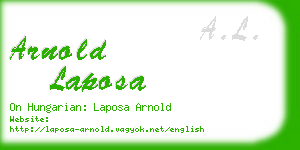 arnold laposa business card
